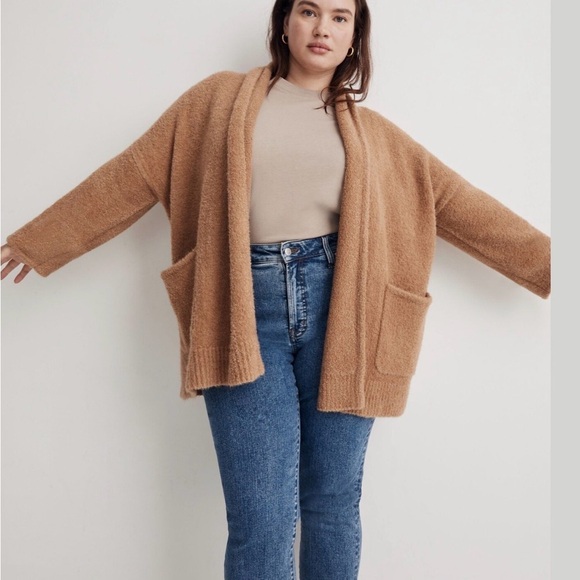 Madewell Sweaters - Madewell Gallatin Shawl-Collar Cardigan Sweater in Heather Praline Tan Size Med